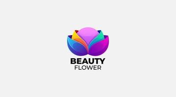 schoonheid lotus helling bloem logo ontwerp vector icoon sjabloon