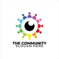 gemeenschap logo kleurrijk helling stijl vector