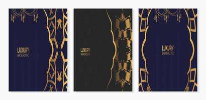 luxe Islamitisch poster of Hoes met gouden Arabisch patroon Islamitisch oostelijk stijl Arabisch. Ramadan stijl decoratief mandala. geschikt voor thema's met Islamitisch nuances vector