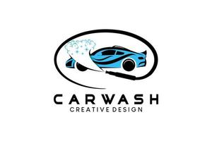 modern stijl auto wassen logo ontwerp vector