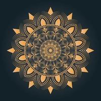 luxe sier- en bruiloft mandala ontwerp achtergrond in gouden kleur vector