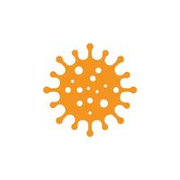 eps10 oranje vector coronavirus bacterie cel icoon geïsoleerd Aan wit achtergrond. covid 19 roman coronavirus bacterie symbool in een gemakkelijk vlak modieus modern stijl voor uw website ontwerp, logo, en app