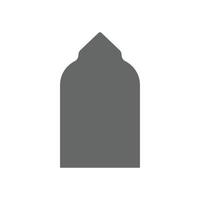 eps10 grijs vector Islamitisch moskee abstract kunst solide icoon geïsoleerd Aan wit achtergrond. moslim religie symbool in een gemakkelijk vlak modieus modern stijl voor uw website ontwerp, logo, en toepassing