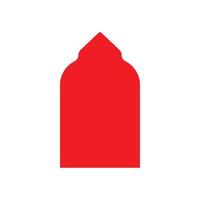 eps10 rood vector Islamitisch moskee abstract kunst solide icoon geïsoleerd Aan wit achtergrond. moslim religie symbool in een gemakkelijk vlak modieus modern stijl voor uw website ontwerp, logo, en toepassing
