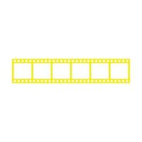eps10 geel vector film strip rollen 35mm blanco glijbaan kader icoon geïsoleerd Aan wit achtergrond. kader afbeelding fotografie symbool in een gemakkelijk vlak modieus modern stijl voor uw website ontwerp, en logo