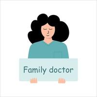 familie dokter modern illustratie. ziekenhuis personeel vector