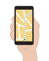 kaarten navigatie smartphone - vector illustratie