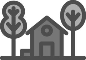 huis landschap glyph icoon vector