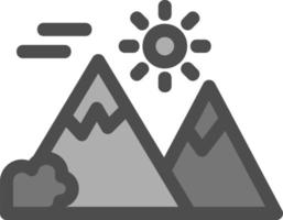 bergen landschap glyph icon vector