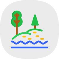 meer landschap glyph icon vector