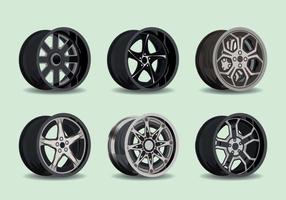 Metalen Hubcap Collection Vector Illustratie