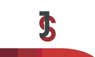 alfabet letters initialen monogram logo js, sj, j en s vector