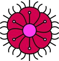 omzoomd dianthus icoon vector