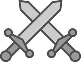 zwaard vechten vector icoon ontwerp