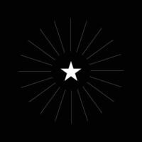 eps10 wit vector premie ster abstract kunst icoon geïsoleerd Aan zwart achtergrond. viering symbool in een gemakkelijk vlak modieus modern stijl voor uw website ontwerp, logo, en mobiel toepassing