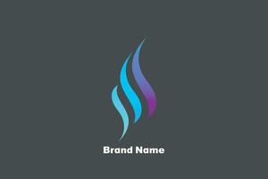 vector brand vlammen logo, gas- logo ontwerp