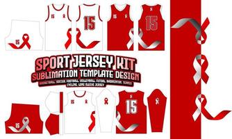 rood wit linten Jersey kleding sport slijtage sublimatie patroon ontwerp 232 voor voetbal Amerikaans voetbal e-sport basketbal volleybal badminton zaalvoetbal t-shirt vector