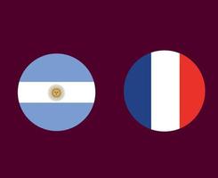 Argentinië en Frankrijk vlag Amerikaans voetbal symbool ontwerp Latijns Amerika en Europa vector landen illustratie