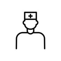 verpleegster icoon illustratie. lijn icoon stijl. icoon verwant naar gezondheidszorg en medisch. gemakkelijk vector ontwerp bewerkbaar. pixel perfect Bij 64 X 64