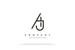 eerste brief aj monogram logo ontwerp vector