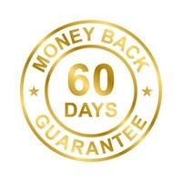 60 dagen geld terug garantie icoon voor grafisch ontwerp, logo, website, sociaal media, mobiel app, ui illustratie vector