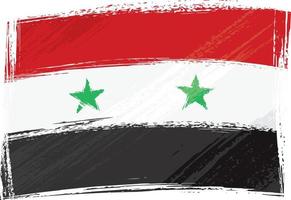grunge Syrië vlag vector