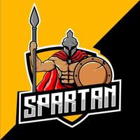 spartaans krijger mascotte logo vector