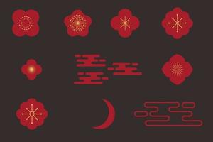 Chinese oosters ornament maan- festival icoon vector