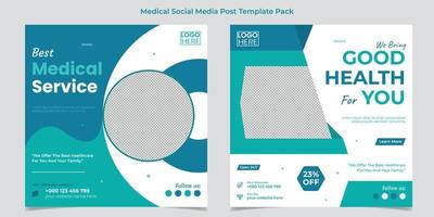 medisch gezondheidszorg web banier of plein folder of sociaal media post sjabloon ontwerp vector