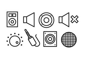 Luidspreker pictogram set vector