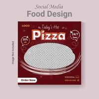 sociaal media post restaurant voedsel banier sjabloon, modern vector snel voedsel poster indeling.