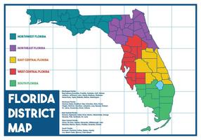 Florida Kaart Vector