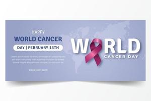 gelukkig wereld kanker dag februari 4e horizontaal banier illustratie vector