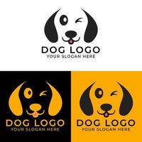 gemakkelijk vector hond logo ontwerp, hond logo illustratie