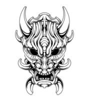 vrij vector oni masker tatoeëren tribal