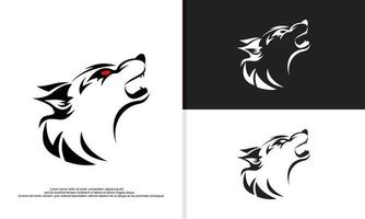 logo illustratie vector grafisch van wolf hoofd in tribal stijl
