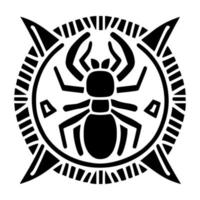 vector embleem van de mier. ontwerp voor borduurwerk, tatoeages, t-shirts, mascottes.