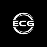 ecg brief logo ontwerp in illustratie. vector logo, schoonschrift ontwerpen voor logo, poster, uitnodiging, enz.