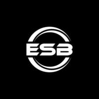 esb brief logo ontwerp in illustratie. vector logo, schoonschrift ontwerpen voor logo, poster, uitnodiging, enz.