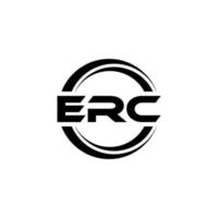 erc brief logo ontwerp in illustratie. vector logo, schoonschrift ontwerpen voor logo, poster, uitnodiging, enz.