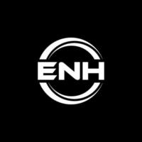 enh brief logo ontwerp in illustratie. vector logo, schoonschrift ontwerpen voor logo, poster, uitnodiging, enz.