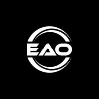 eao brief logo ontwerp in illustratie. vector logo, schoonschrift ontwerpen voor logo, poster, uitnodiging, enz.