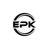 epk brief logo ontwerp in illustratie. vector logo, schoonschrift ontwerpen voor logo, poster, uitnodiging, enz.