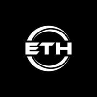 eth brief logo ontwerp in illustratie. vector logo, schoonschrift ontwerpen voor logo, poster, uitnodiging, enz.