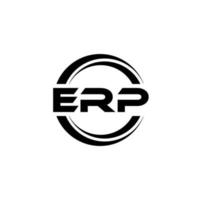 erp brief logo ontwerp in illustratie. vector logo, schoonschrift ontwerpen voor logo, poster, uitnodiging, enz.