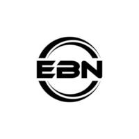 ebn brief logo ontwerp in illustratie. vector logo, schoonschrift ontwerpen voor logo, poster, uitnodiging, enz.