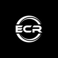 ecr brief logo ontwerp in illustratie. vector logo, schoonschrift ontwerpen voor logo, poster, uitnodiging, enz.