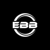 eb brief logo ontwerp in illustratie. vector logo, schoonschrift ontwerpen voor logo, poster, uitnodiging, enz.