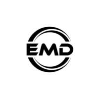 emd brief logo ontwerp in illustratie. vector logo, schoonschrift ontwerpen voor logo, poster, uitnodiging, enz.