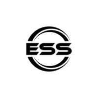 ess brief logo ontwerp in illustratie. vector logo, schoonschrift ontwerpen voor logo, poster, uitnodiging, enz.